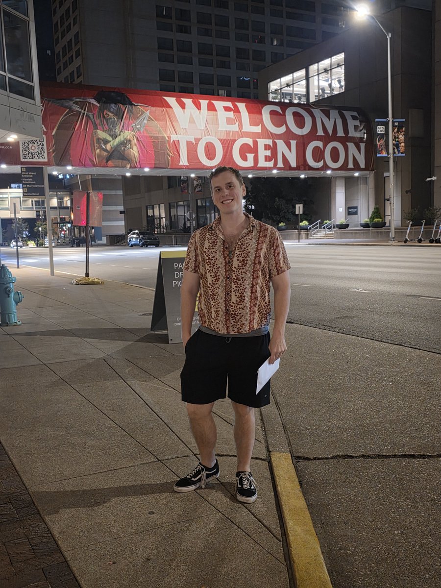 Collinka's tweet photo. Made it to gen con, out for last second badge pickup. I'll definitely be around the riftbound booth a ton so if you see me come say hi! https://t.co/OSO9FyCiOe