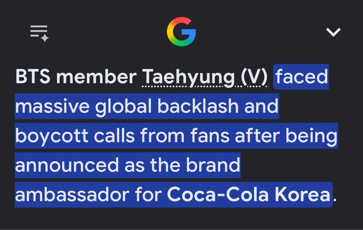 vxthv7's tweet photo. Mind you, Taehyung faced a massive hate wave on this app over the Coca-Cola ad, while other female idols were involved with Coca-Cola too. The irony is everyone kept saying “if this was a female idol…” but somehow guess who received the extreme backlash while others were protected and coddled?! 😭

Don’t talk about gender double standards when you keep using him as a target for hate campaigns over every little thing he does, while giving your favourite female idols a free pass just because they’re female!
