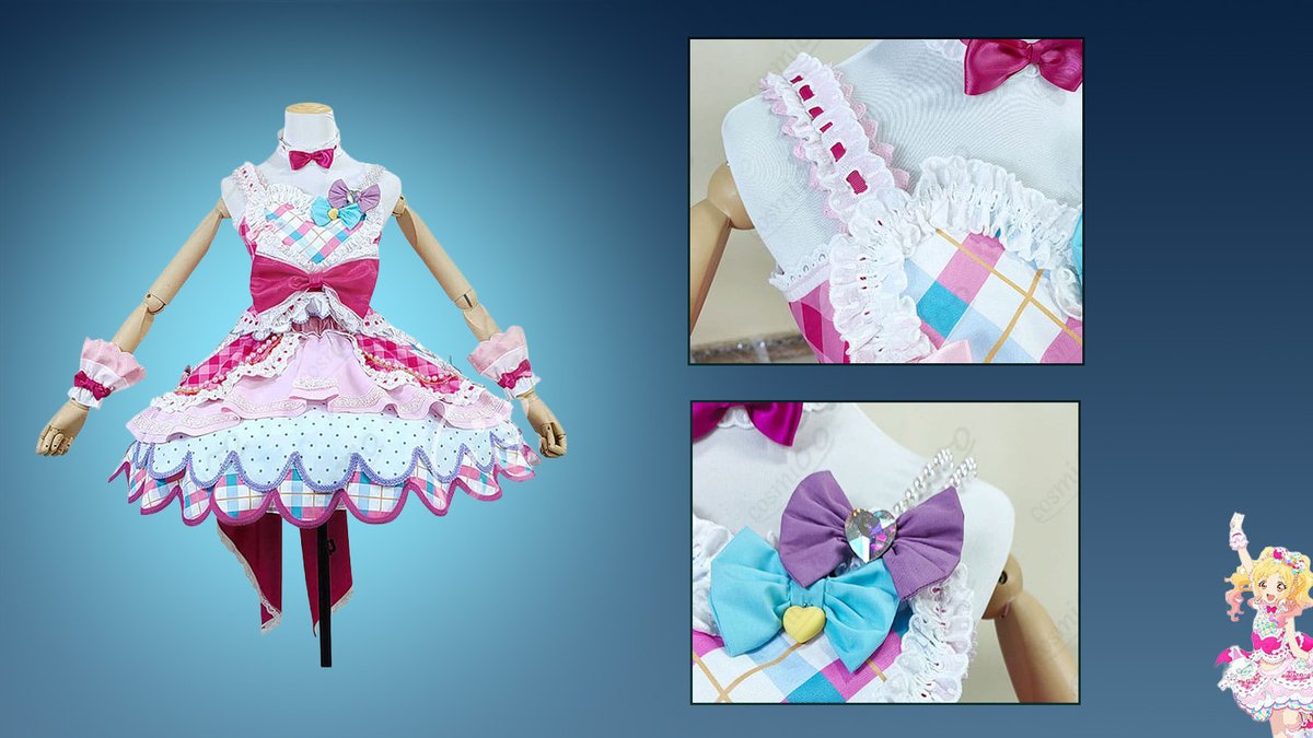 getcosclt8's tweet photo. 🎀アイカツスターズ！虹野ゆめ コスプレ衣装｜レースとチェックが彩るアイドルドレスセット✨

▶️https://t.co/vEcQOoYrQv

#���野ゆめ #アイカツスターズ #コスプレ衣装 https://t.co/tllsnNpT5I