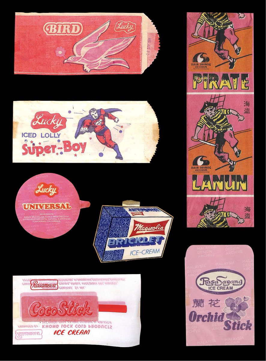 hollycurates's tweet photo. another rec for graphic design people: the Malaysian ice cream wrapper archive! just spent 2 hours going through it and found so many little cuties https://t.co/Xwwm7GYRHM https://t.co/iLlZWqlR9K