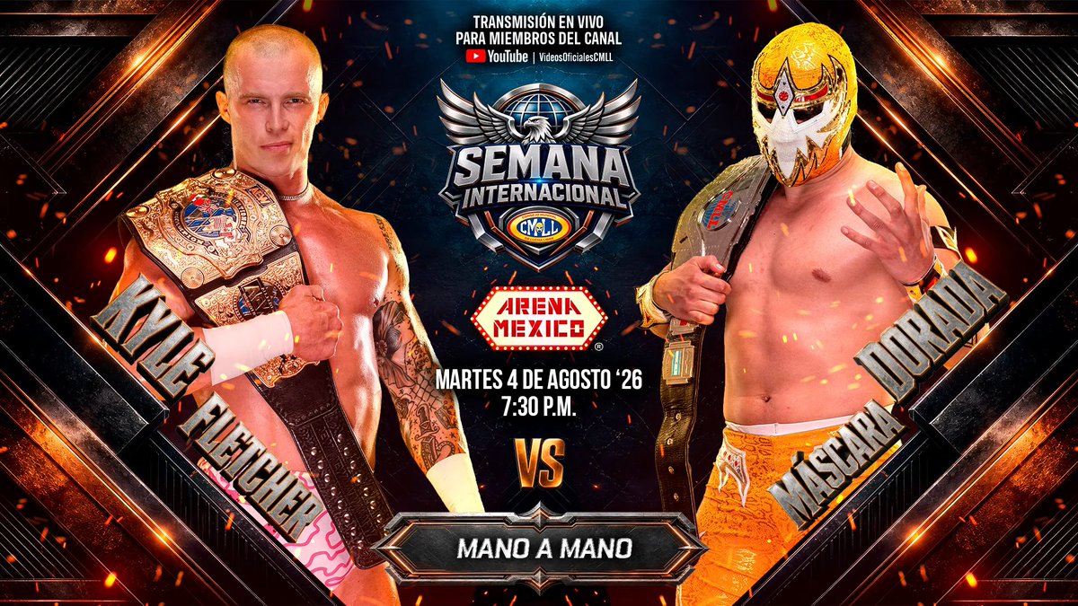 luchablog's tweet photo. also on the same 08/04 show
Bandido vs Barbaro Cavernario [ROH WORLD]
Kevin Knight vs Titan [AEW TNT]
Kyle Fletcher vs Mascara Dorada https://t.co/iWcI3msiot