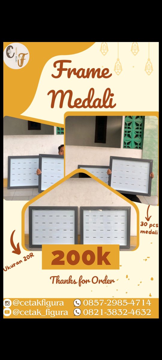 madamalikk's tweet photo. @unicefess Yang cari frame untuk medali, boleh ya nder tak bantuin. Langsung cusss kepoin ig kami aja nder https://t.co/65LapNpWD8