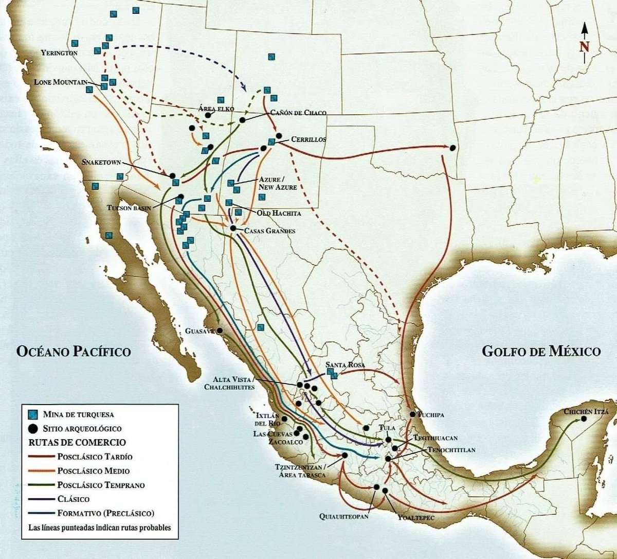 AbbasiJuan's tweet photo. One often overlooked aspect of pre-Hispanic American history is that, despite the challenging terrain and the scarcity of large pack animals, there were periods of immigration and trade throughout its history. Evidence of trade with pre-Incan peoples on the coasts of Oaxaca and Guerrero, with the Cahokia civilization in the Gulf of Mexico, and along the turquoise trade route in the southeastern United States.

@RafaelmenaI 

#Mexico #Indigenous