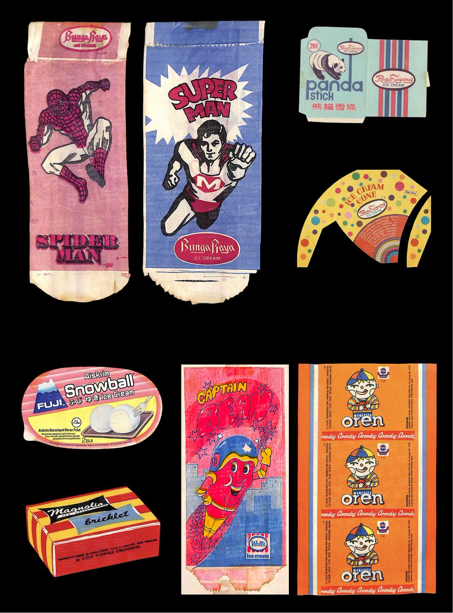 hollycurates's tweet photo. another rec for graphic design people: the Malaysian ice cream wrapper archive! just spent 2 hours going through it and found so many little cuties https://t.co/Xwwm7GYRHM https://t.co/iLlZWqlR9K