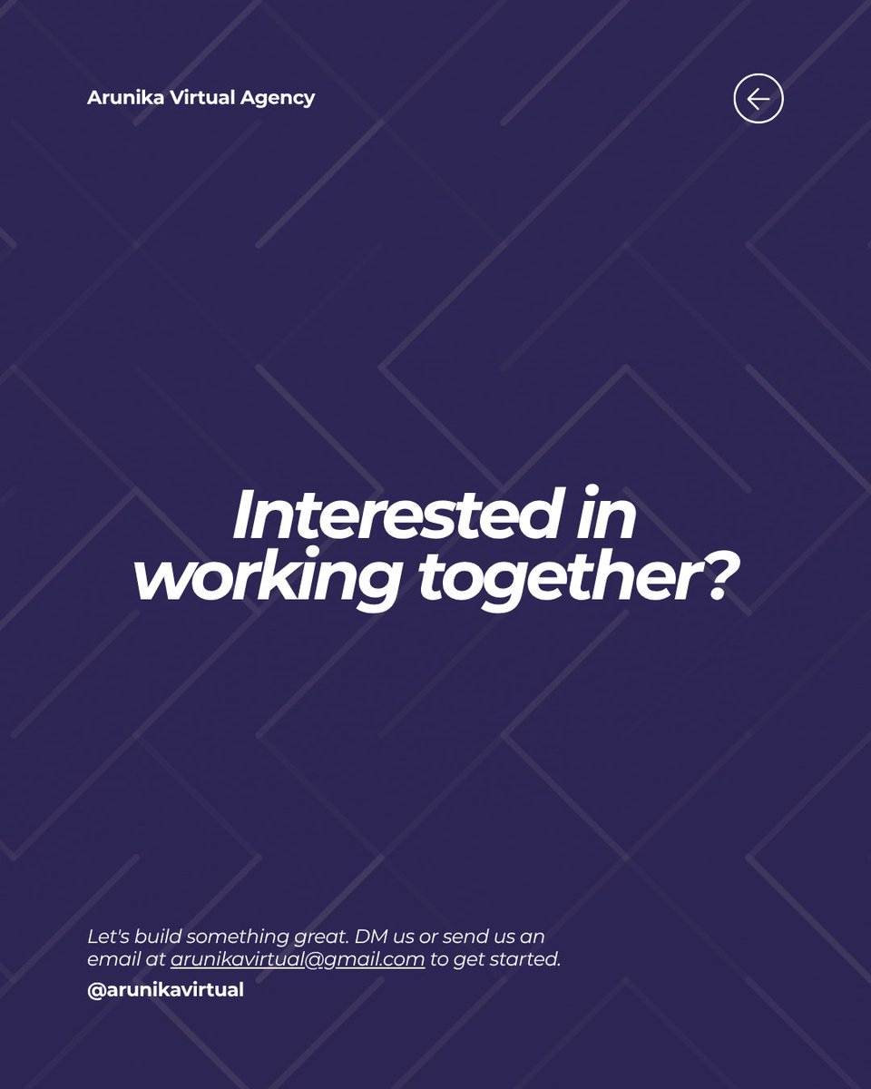 ArunikaVirtual's tweet photo. 🧵2/2

DM us or email arunikavirtual@gmail.com to get started with us.

#ArunikaVirtualAgency #AVA https://t.co/3TiSyPDg2M