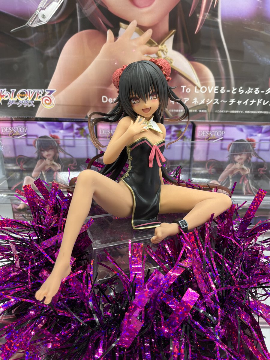 amnekomandai's tweet photo. 【入荷情報】
 #ToLOVEる より
Desktop Cute フィギュア　ネメシス～チャイナドレスver.～入荷しました！

 #万代山梨 https://t.co/l6NJTUqlxU
