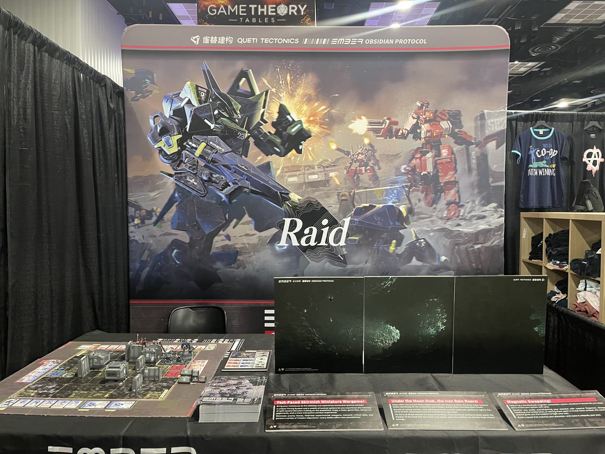 ObsidianProtoc1's tweet photo. Ready to RAID Gen Con. ⚔️

The Obsidian Protocol booth is set up and ready, with painted miniatures, battlefield displays, and hands-on demos waiting on the show floor.

Come by, take a closer look, and join the battle!
Booth 2243
#GenCon2026 #ObsidianProtocol #MiniatureWargaming https://t.co/li2qT7U5v9
