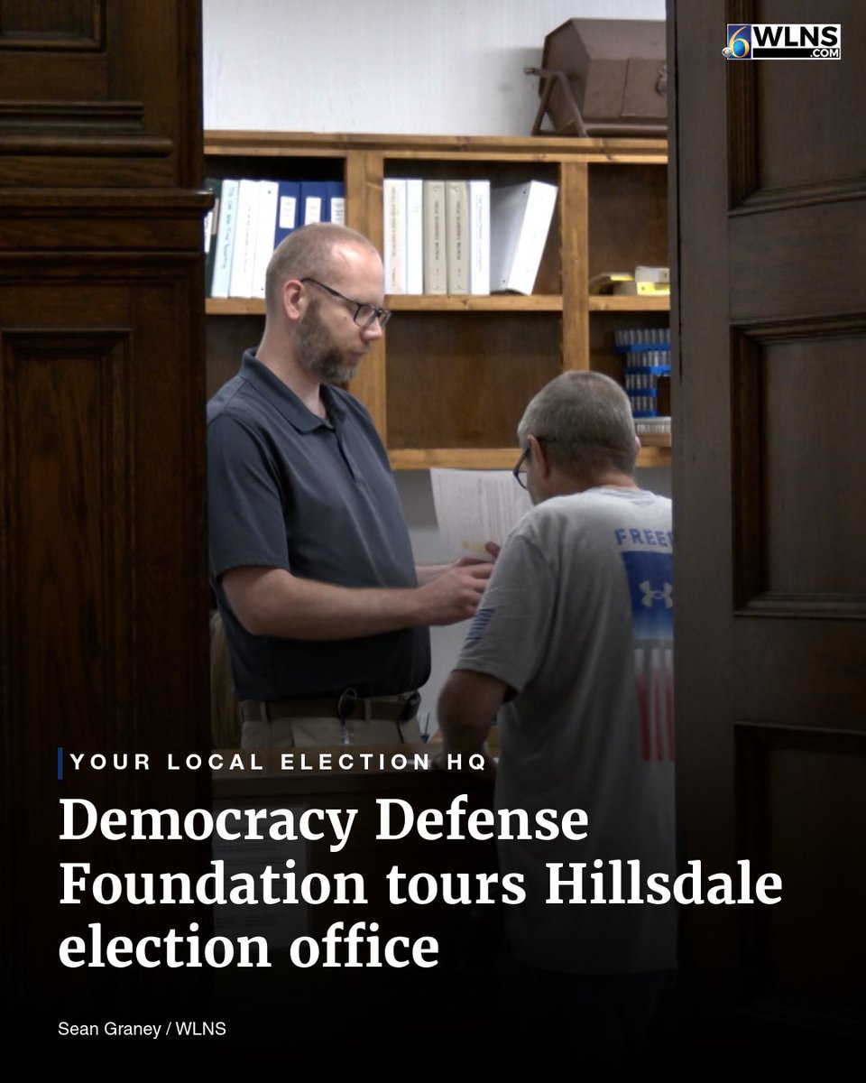 WLNS's tweet photo. A bipartisan group of Michigan leaders visited Hillsdale County Wednesday to get a firsthand look at the safeguards in place before ballots are submitted and counted. Link: https://t.co/Hsrf7na3es https://t.co/rtctBVSZWA