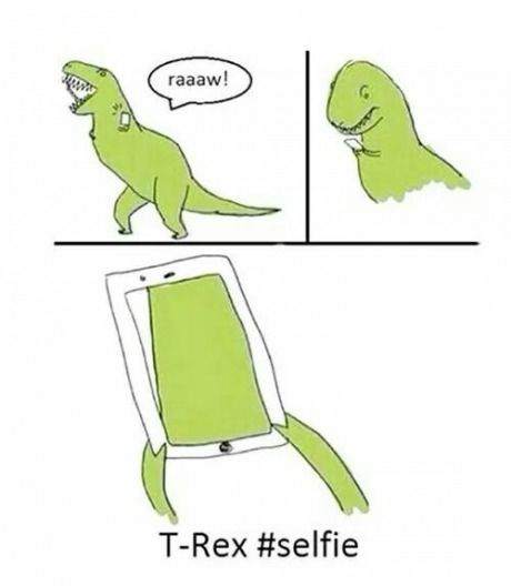 MadRivor's tweet photo. @MerriamWebster T-rex selfie https://t.co/h6Uf8rMb6r