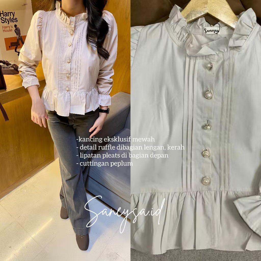 fillwithbliss's tweet photo. Baju manis &amp; lucu itu gampang dicari. Yg susah: cari yg manis, lucu, tp bahannya gk bikin gatel &amp; adem seharian. Makanya detail bahan kayak katun/rayon hrs jd patokan sblm kepincut sama modelnya. Blouse ini dpt dua-duanya: modelnya lucu, bahannya adem. 
🛒https://t.co/3f0pKATu3o https://t.co/y2xRXXLRrt