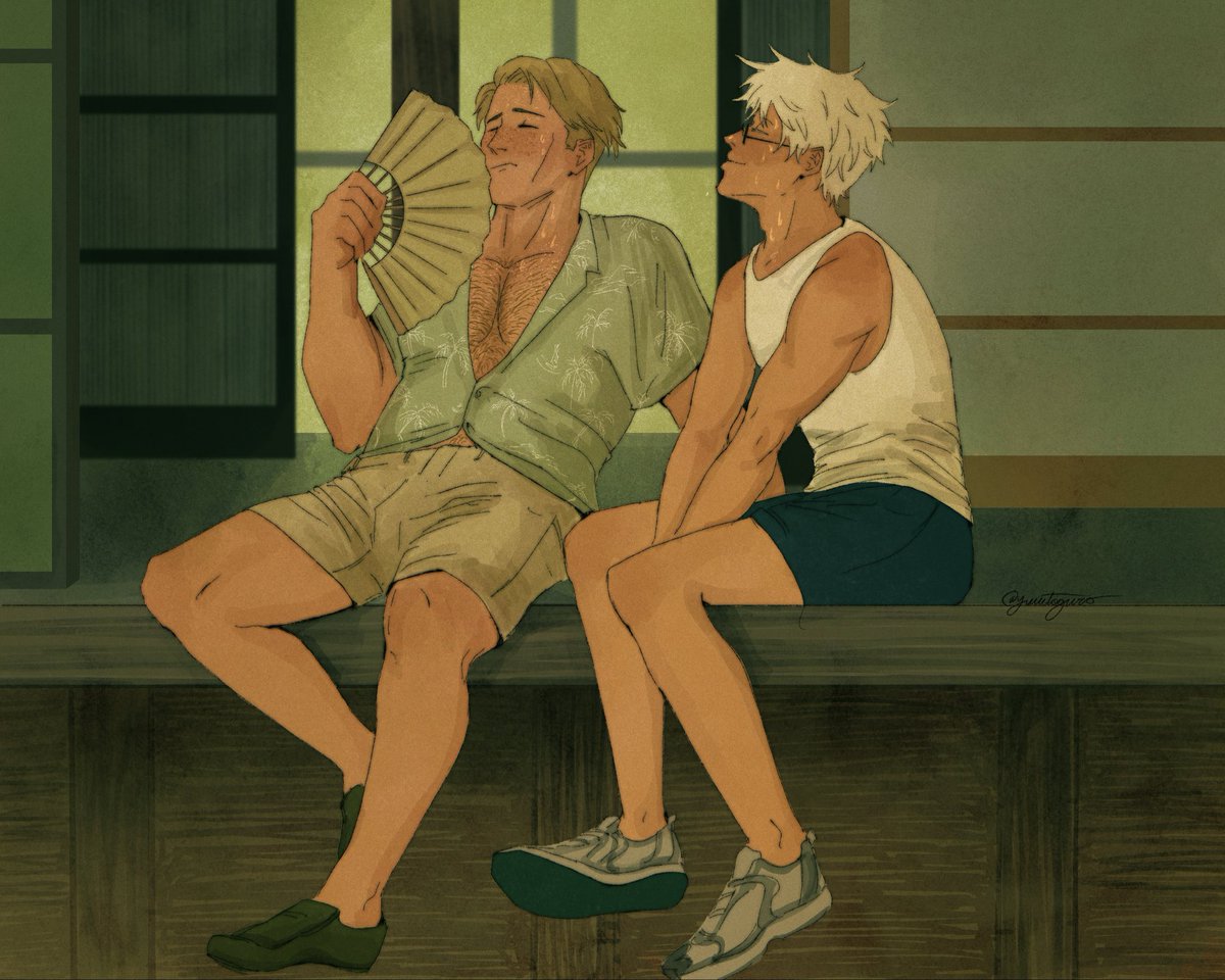 yuutaguro's tweet photo. dog days of summer ☀️ #nanago #呪術廻戦 
(for @cadejos_  courtesy of @kiddpall) https://t.co/tAFpCCDOxP