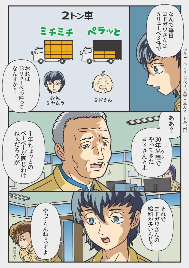 zoumushi_pro's tweet photo. 「ハイシャ係」
山ほど見た事例
ひとを選んで荷物仕事量を振り分けると嫌われて そうじゃない場合は板挟み
『トラックドライバーの日常』 https://t.co/RoWCxnCA8D
