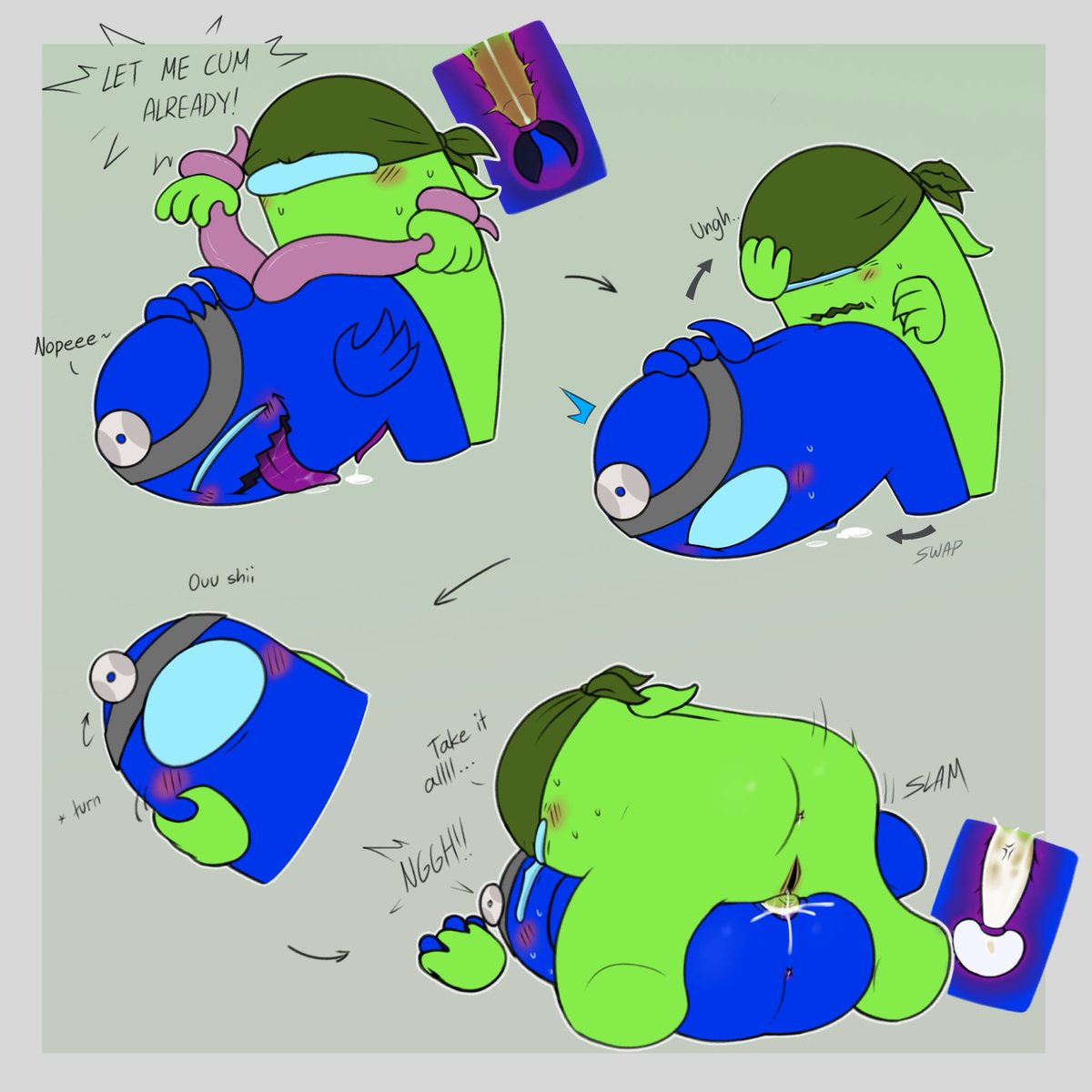 Hotbombyaouri's tweet photo. I’m back, imp lime x blue (saw many requests requesting imp lime, enjoy🤗)
#amongusnsfw #amongusshownsfw https://t.co/JmvxW61yxZ
