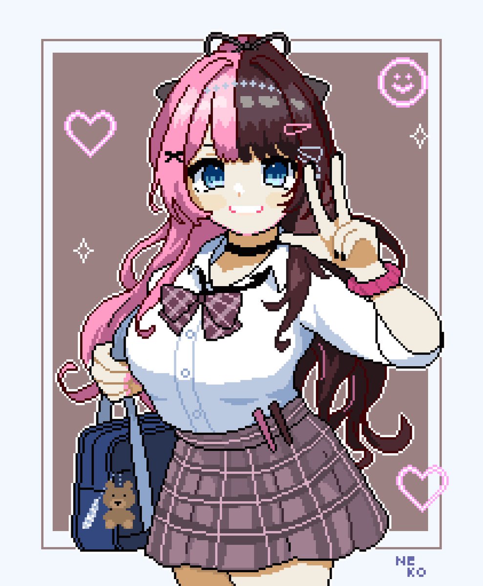 NEKOMANMA_sv's tweet photo. ✨꒰ฅ⑅ ՞• ˕ •՞꒱✨🍫💘
#ひなのの絵なの
#pixelart https://t.co/1ADoSoQQK5