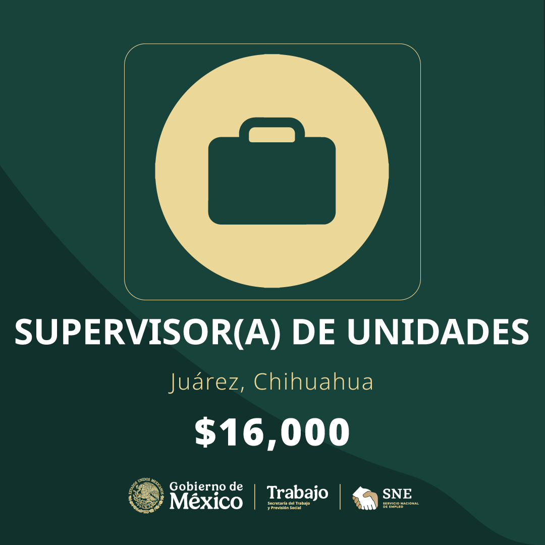 empleogob_mx's tweet photo. 📢 #BolsaDeTrabajo
👤 Supervisor(a) de unidades en Aseo Urbano de Chihuahua.
📍Para trabajar en #Chihuahua.
💰16,000.00.
Detalles y postulación en: 🔗 https://t.co/eSlX6diNaE
#Trabajo #Empleo #SNE #PortalDelEmpleo #PrimaveraLaboral https://t.co/hHsuAGPOAk