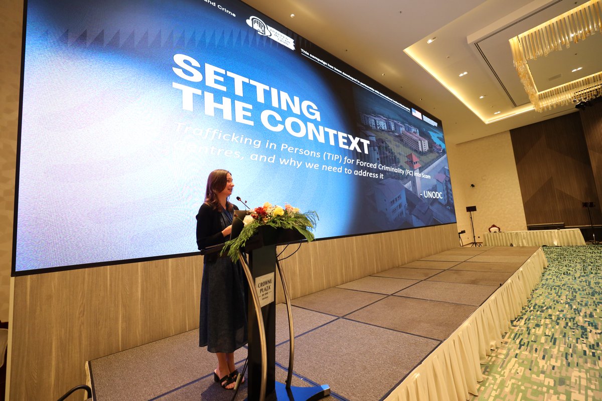 UNinLaoPDR's tweet photo. False job offers can lead to real harm🚫

On #WorldDayAgainstTraffickingInPersons ➡️@UNODC_SEAP🤝@UNinLaoPDR launched #TrappedInScamCrime in 🇱🇦. 

With survivor consultants &amp; partners, the campaign helps people spot deceptive recruitment and stay safe. 🔗 https://t.co/kYXQ78UCC5 https://t.co/iP0i9Cggde