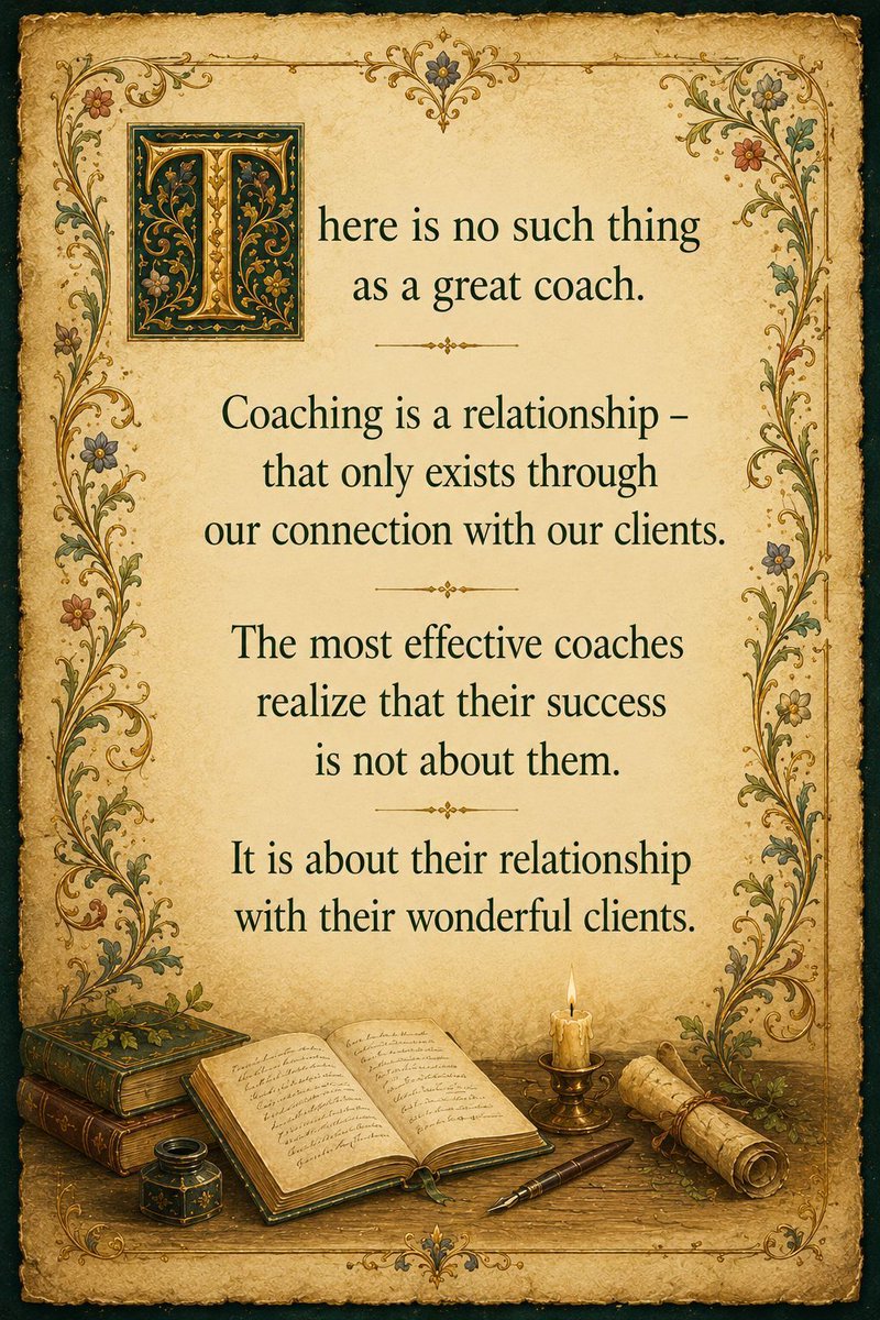 CoachGoldsmith's tweet photo. Effective coaching is built on a two-way relationship.

The best coaches understand that not every coaching relationship is meant to work. 

Sometimes the client needs guidance or expertise the coach does not have to offer. Sometimes the coach needs a level of commitment, honesty, or effort that the client is not ready to provide.

Great coaching is not about forcing a match. It is about finding alignment. 

The most meaningful change happens when the needs of the client and the strengths of the coach fit together in a positive and trusting way.

When both people are committed to learning, growth, and honest communication, coaching becomes far more than advice. It becomes a partnership focused on helping another human being become the person they want to become.

Life is good.
Marshall 

Please visit https://t.co/NaMHHyIek7 for ideas that may help both coaches and their clients.
Life is good.
 Marshall