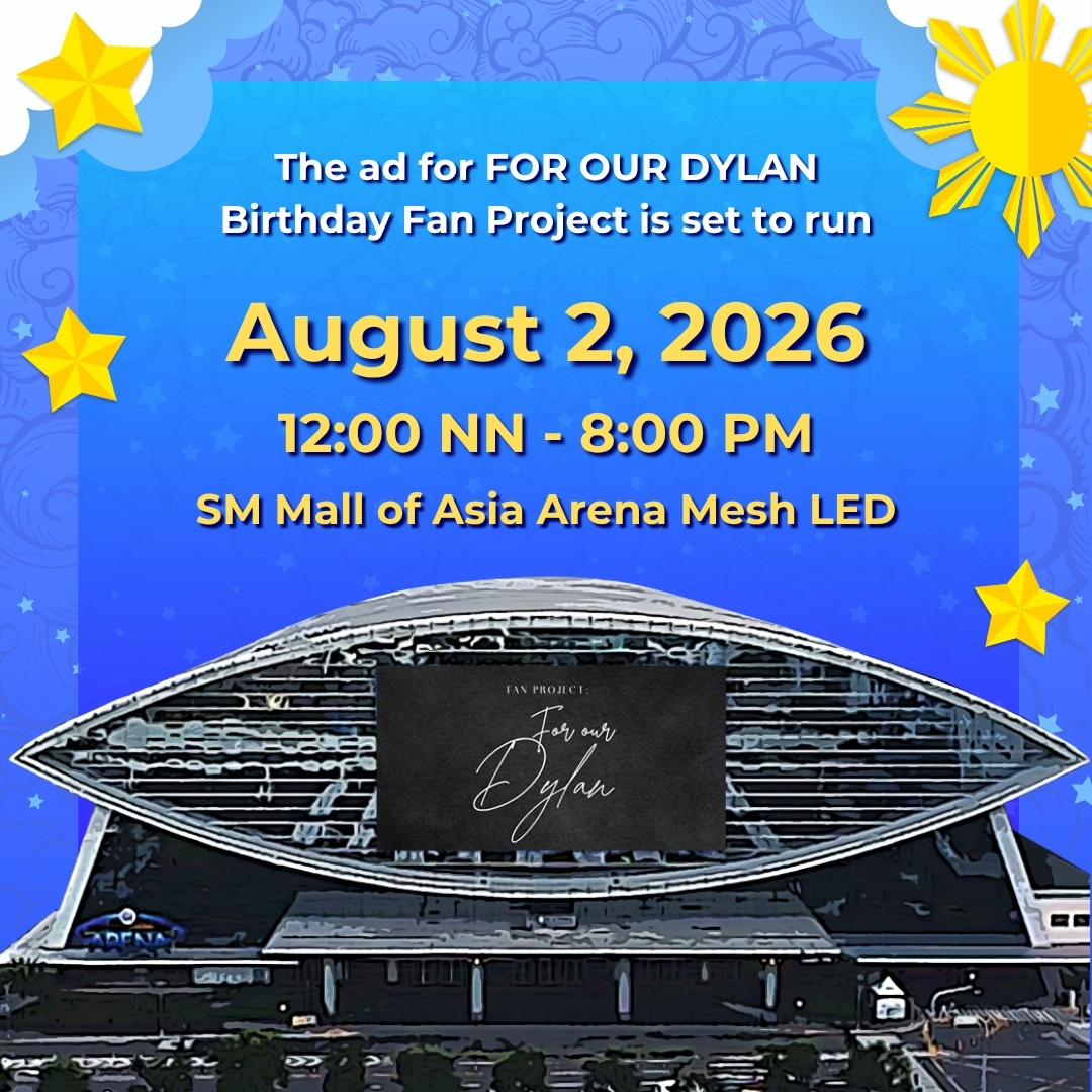 NotJuanCastPH's tweet photo. D’Lanterns 🩵, get ready! You’ll finally see @BTN_Dylan on the SM MOA Arena Mesh LED! ✨

📍 MOA Eye, SM MOA Arena
📅 August 2, 2026
⏰ 12:00 NN – 8:00 PM

What a way to celebrate Dylan’s day! 

Huge congratulations once again D’Lanterns, for achieving this project! 🙌🎉

#JuanCast #EveryJuansChoice #Dylan #DylanBurton