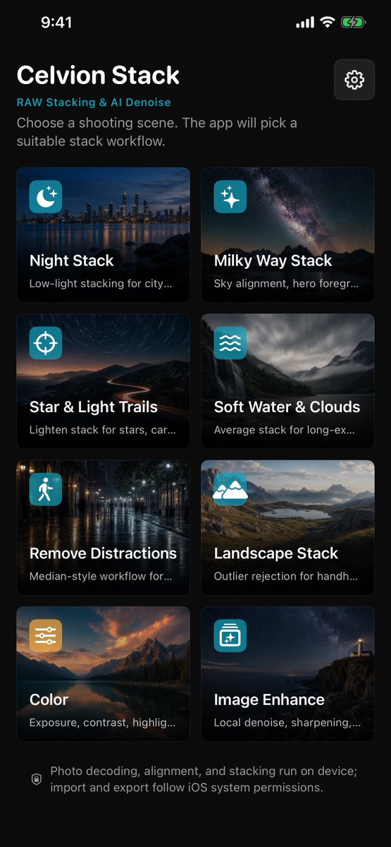 Guogxy's tweet photo. Celvion Stack is now live.

Photo stacking no longer needs a desktop. Align, stack, enhance, and export directly on your iPhone or iPad—wherever you shoot.

https://t.co/rMzpsoT9Pi

#iPhonePhotography #PhotoStacking #Astrophotography #iPadPhotography https://t.co/aza3oXeHxn