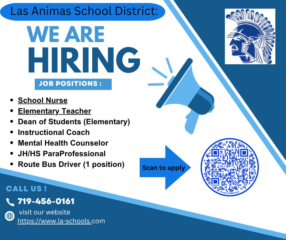 LasAnimasSchool's tweet photo. Come join our team!! 💙🤍 https://t.co/cEZB8k8xTU