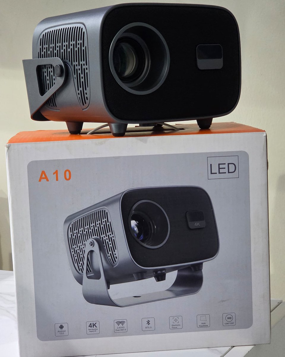 DreamHStoreUg's tweet photo. Enjoy stunning 4K-quality visuals while spending less with our affordable smart projectors that deliver a true big-screen experience for movies, sports, gaming, and presentations @ as low as 245,000 Ugx
