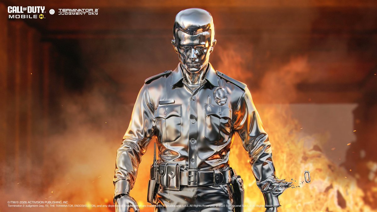 OKnight8387's tweet photo. 🚨 COD Mobile × Terminator 2 Lucky Draw

🤖 T-800 &amp; T-1000
🔫 HS0405 &amp; BP50

Unlock both operators to upgrade them to Legendary and switch forms anytime.

#CODMobile #Terminator2 https://t.co/FhulUQOIJH