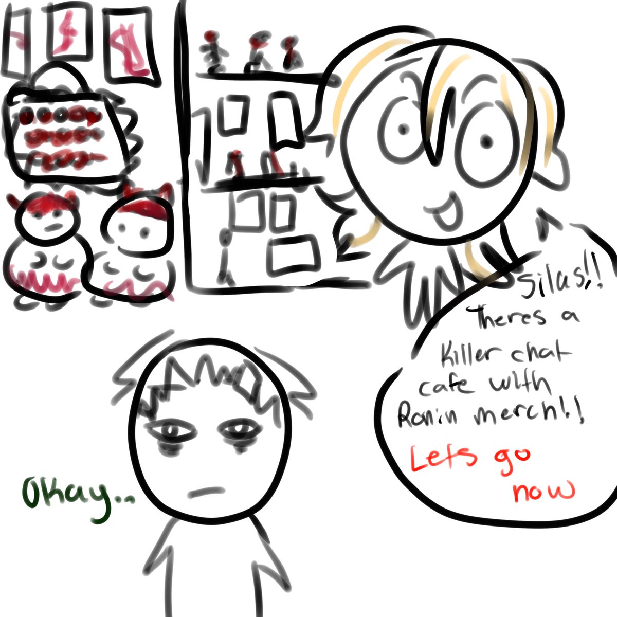 SilasMica's tweet photo. Mica and Silas doodle expect I got artblock and a new intrest #wan2talk #Wan2talk #mica #silaswan2talk #w2t #W2T https://t.co/k6D71tdYmH