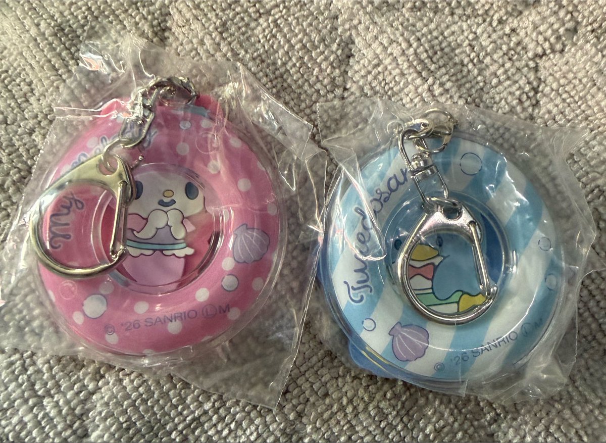 __ayn8's tweet photo. 【交換】サンリオ　浮き輪キーチェーン 
カプセルトイ　ガチャ

譲　タキシードサム　マイメロ

求　シナモン　ポムポムプリン　ポチャッコ

郵送での交換希望 https://t.co/wisfx69NWo