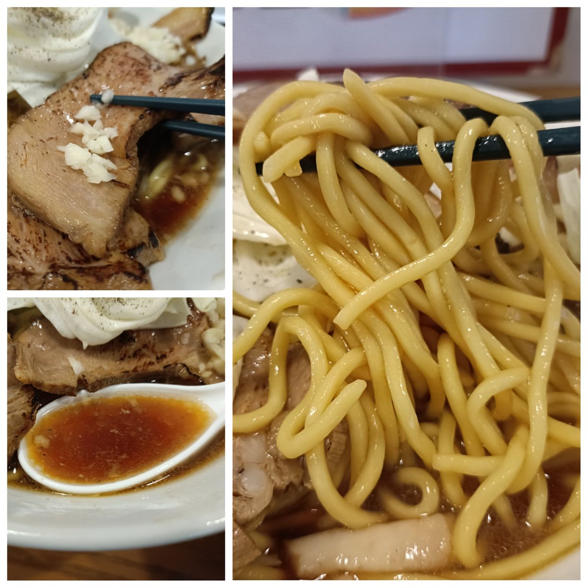 r7ded798aezen9h's tweet photo. 麺屋 にじ丸 さん

🌈にじ丸ブタ丸ラーメン
チャーシュー薄切り

チャーシューは
厚切りと薄切りが選べます🫰
お肉🍖がたっくさん💕
都度炙りで香ばしい
ジューシーで旨っ
あっさり甘めのスープ
もっちり中太麺とよく合う
うずらが良い箸休め
美味しかったぁ
ご馳走様でした😁 https://t.co/OxlLl1pedw