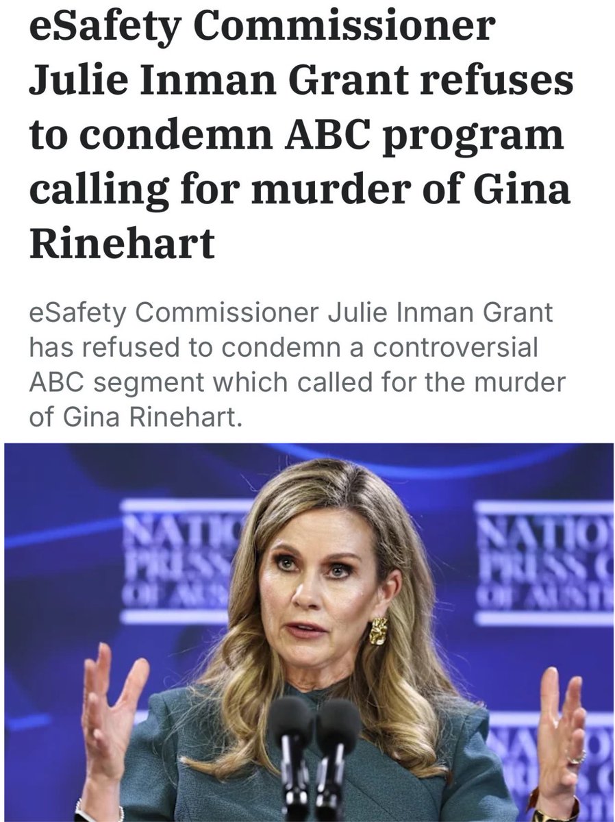 r3tarddownunder's tweet photo. An unelected bureaucrat can ban kids from social media due to “safety” but can’t condemn a public broadcaster running a program calling for an Australian citizen to be murdered.

I hate these retards @tweetinjules https://t.co/xDDdyN58v2