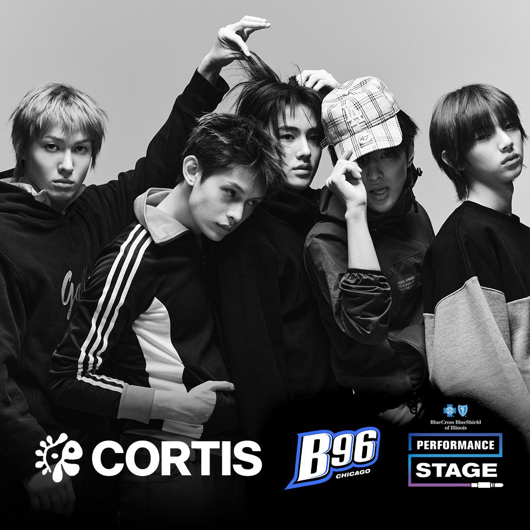 eomcoertis's tweet photo. CORTIS exclusive live interview at B96 Chicago Event in the Blue Cross Blue Shield Performance Stage tomorrow! 

📅 July 30, 2026
⏰️ 5PM (CDT) 

📅 July 31, 2026 
⏰️ 7AM (KST) 

#CORTIS #코르티스 https://t.co/narSp1S8Qj