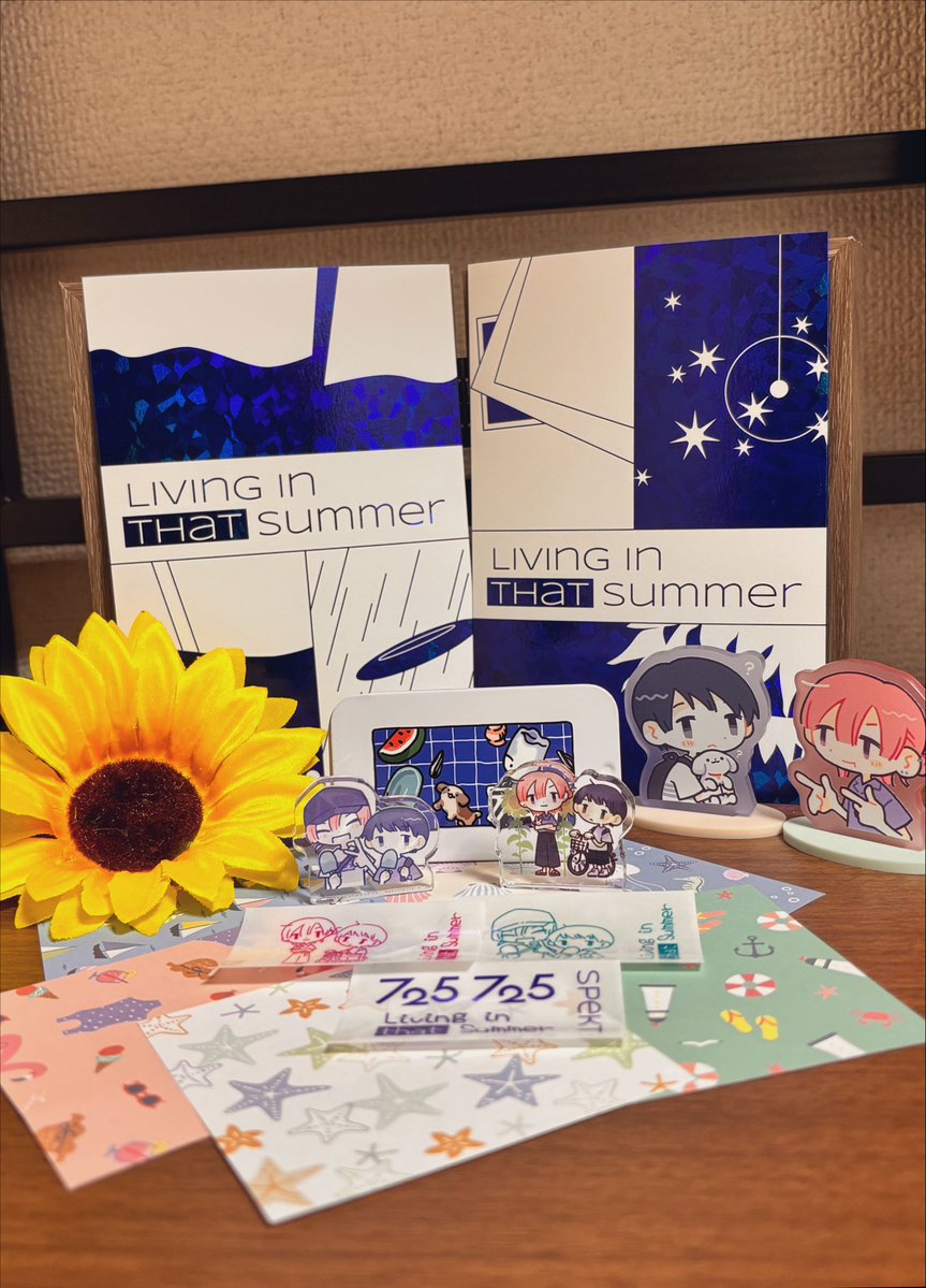 tsukika_yoino's tweet photo. #夏のゴースト 夏ゴの日セット届きました！！
ミニアクスタ、小さくてコロンとしてて可愛すぎる....！ひまわりの絵の表情が個人的にお気に入りです🌻

ラベルシールの手書きのロゴもめっちゃ可愛い...🫶 https://t.co/KIlB4eL5ML