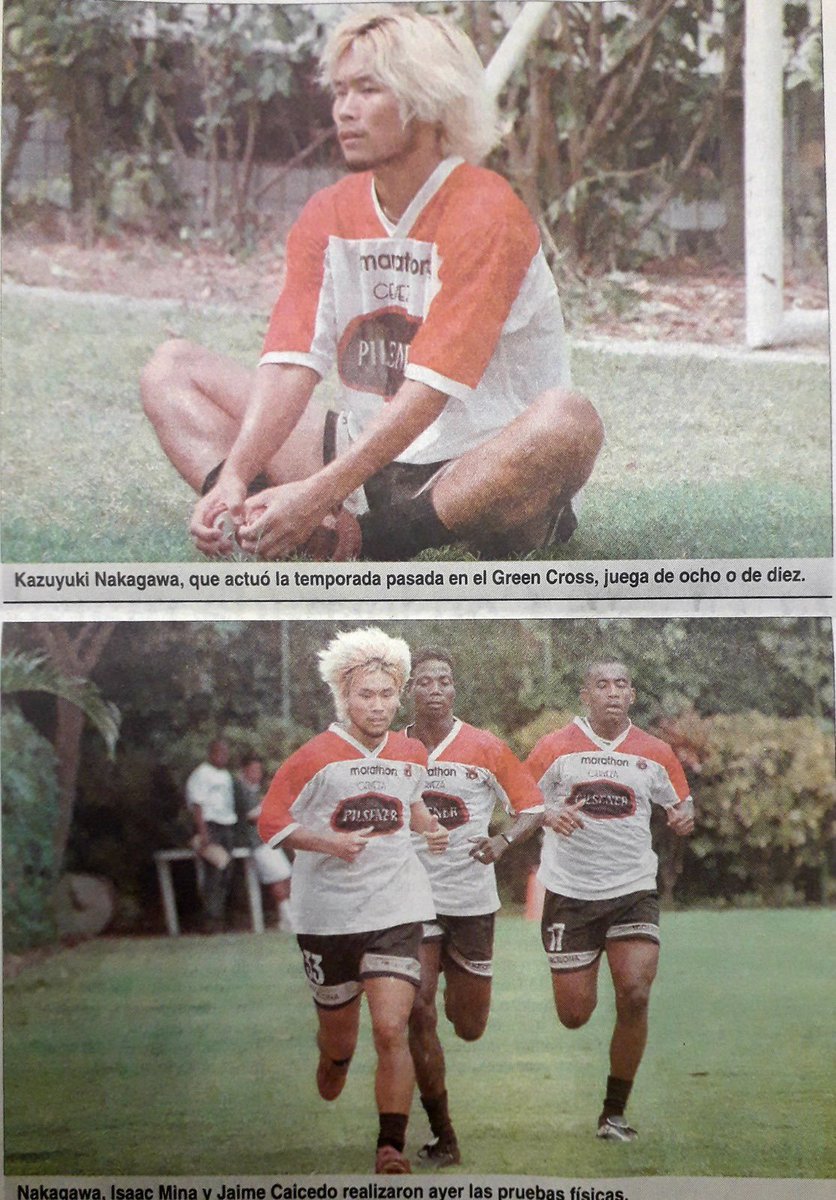 YannickBroos's tweet photo. Diría que Jimmy Evans es uno de los fichajes más random del futbol ecuatoriano (aunque ya jugó en Mushuc Runa) pero una vez jugó un japonés en Barcelona que venía de Green Cross, el gran Kazuyuki Nakagawa 😂 
6 meses y chao https://t.co/YFdq89l3Cf