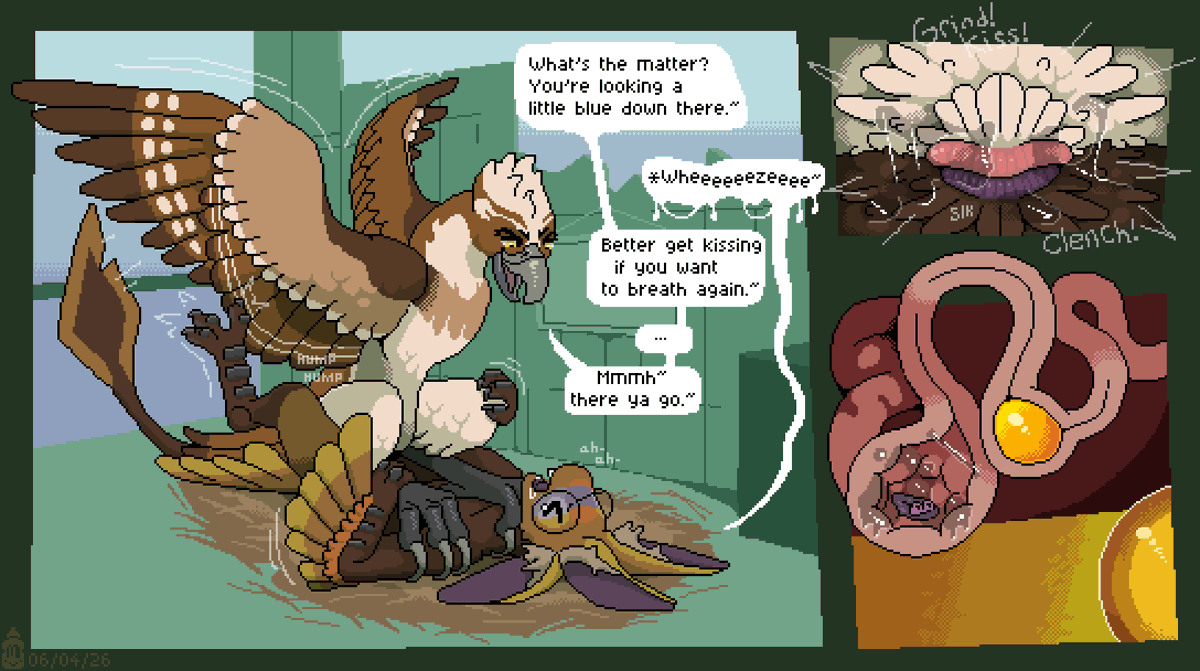 Mustard_Arts's tweet photo. khaami better give this mean girl what she wants, poor little bird can't catch a break~

commission for @luftraptorAD <3

https://t.co/S9eqjT4P8p

#furry #nsfw #feral #avali #bird https://t.co/WyO9mk6Dca