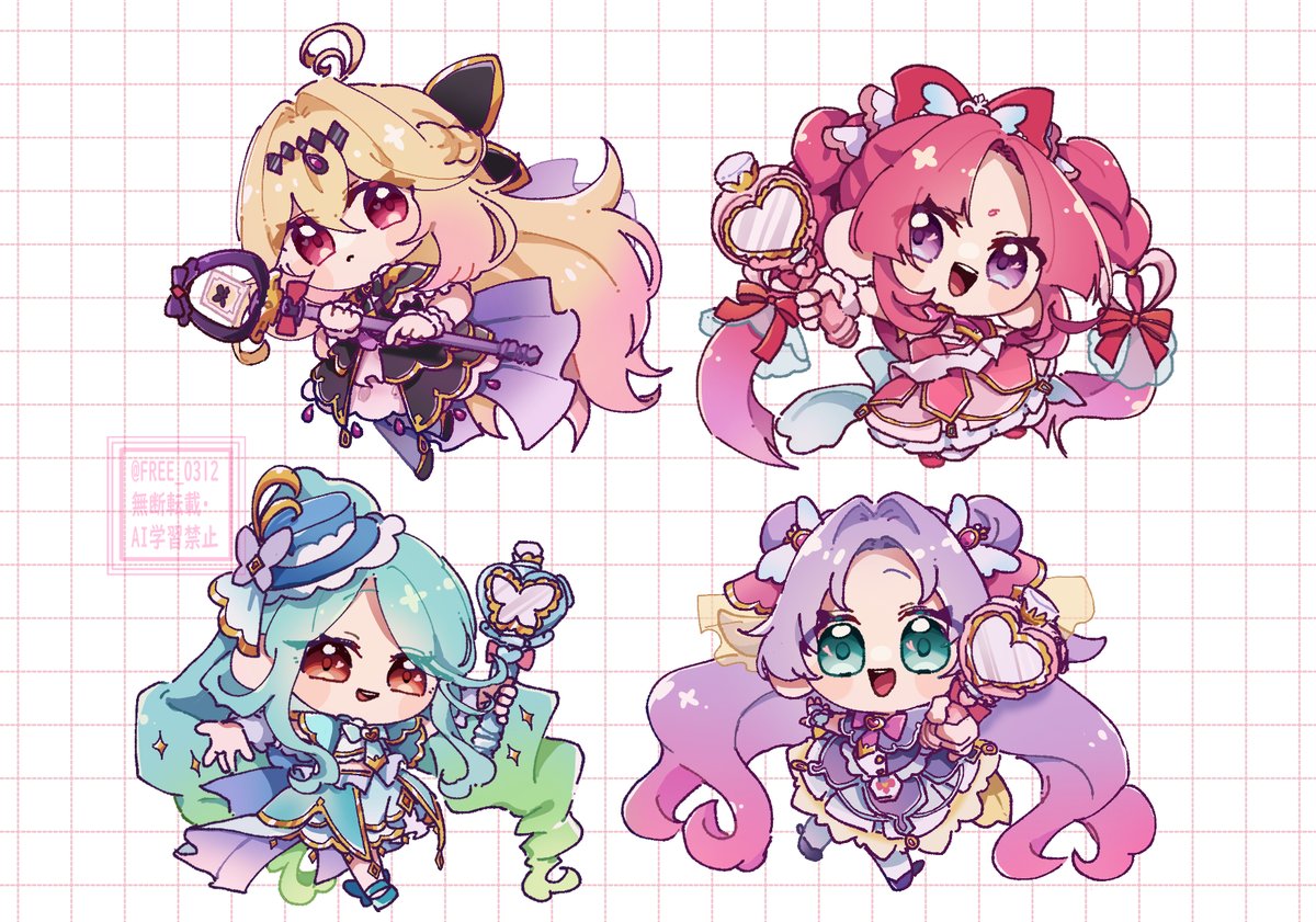 FREE_0312's tweet photo. 💜💗💙🖤 https://t.co/IxhVese3cS