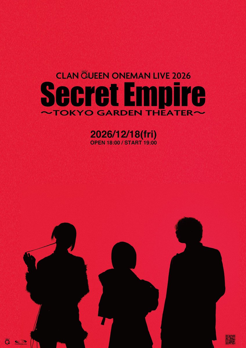clan_queen_'s tweet photo. ◤◢◤◢◤◢◤◢◤◢◤◢◤◢◤◢◤◢

    CLAN QUEEN ONEMAN LIVE 2026
                 「 𝗦𝗲𝗰𝗿𝗲𝘁 𝗘𝗺𝗽𝗶𝗿𝗲 」

◤◢◤◢◤◢◤◢◤◢◤◢◤◢◤◢◤◢

2026.12.18東京ガーデンシアター
チケット残り僅か‼︎

プレリク先行受付中
8/12(水)23:59まで
🔗 https://t.co/NBpswRLKX4

#CLANQUEEN
#CLANQUEEN_SE