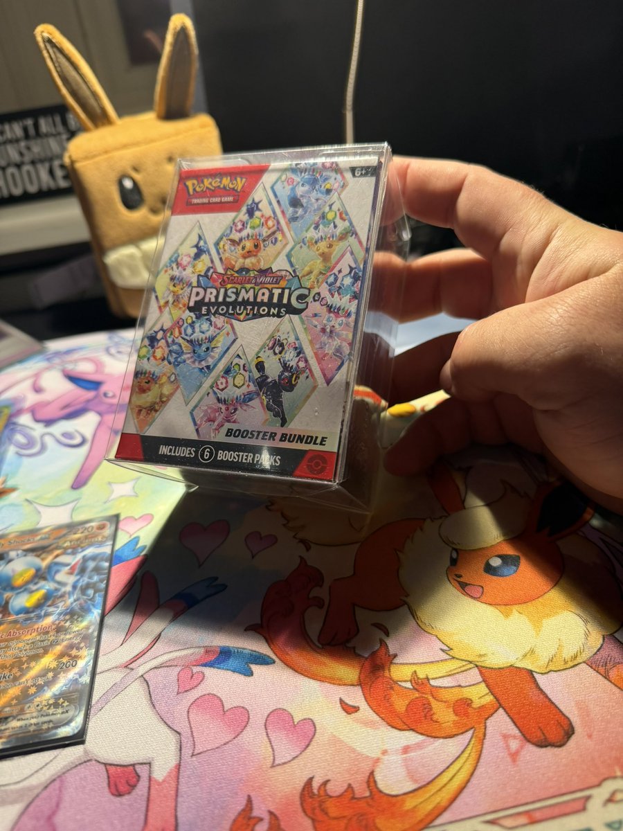 CardFoo's tweet photo. Just a friendly PSA to keep your prismatic evolutions Pokemon sealed. Turned $350 into $15 really quick 😂 21 packs opened https://t.co/Sa2N87VfI2