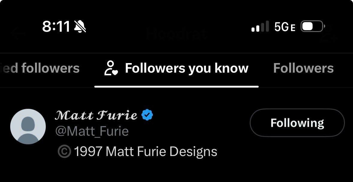 The__Solstice's tweet photo. Matt furie followed and interacted with hoodrat-4:native 

The only times he's ever done that before was $PEPE (10B ATH)

and $BRETT (2B ath)

We've seen a ton of coins try to flip cash-cat:native , notably $PONS which actually did for a moment

Looks like time for hoodrat to have a crack at it