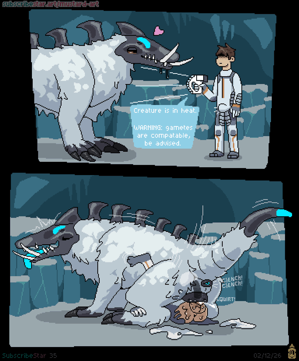 Mustard_Arts's tweet photo. innocent explorer is brutally and viciously attacked by a Snow stalker 💔

https://t.co/Q2luSJRpt9

#furry #nsfw #feral #subnautica #subnautica_below_zero #snow_stalker https://t.co/LbiFEMYURT