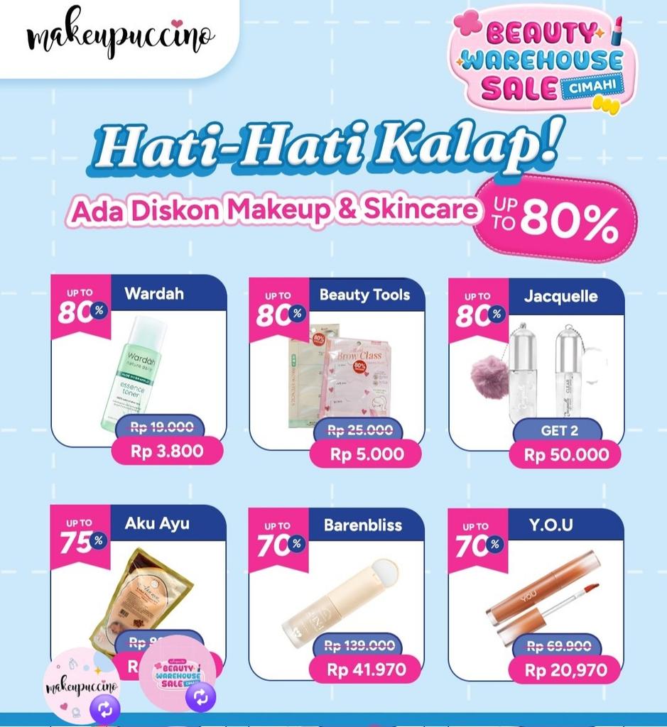 juliet_devina's tweet photo. ‼️ FLASH SALE ‼️
HANYA DI MAKEUPUCINNO WAREHOUSE SALE 😍

WARDAH -> START 5.000 AJAAA 🔥

https://t.co/Ig6qK0pXT8 https://t.co/JC1tGxUB9d