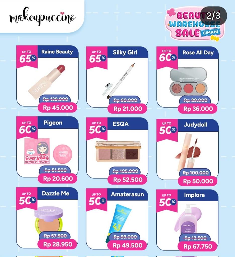 juliet_devina's tweet photo. ‼️ FLASH SALE ‼️
HANYA DI MAKEUPUCINNO WAREHOUSE SALE 😍

WARDAH -> START 5.000 AJAAA 🔥

https://t.co/Ig6qK0pXT8 https://t.co/JC1tGxUB9d