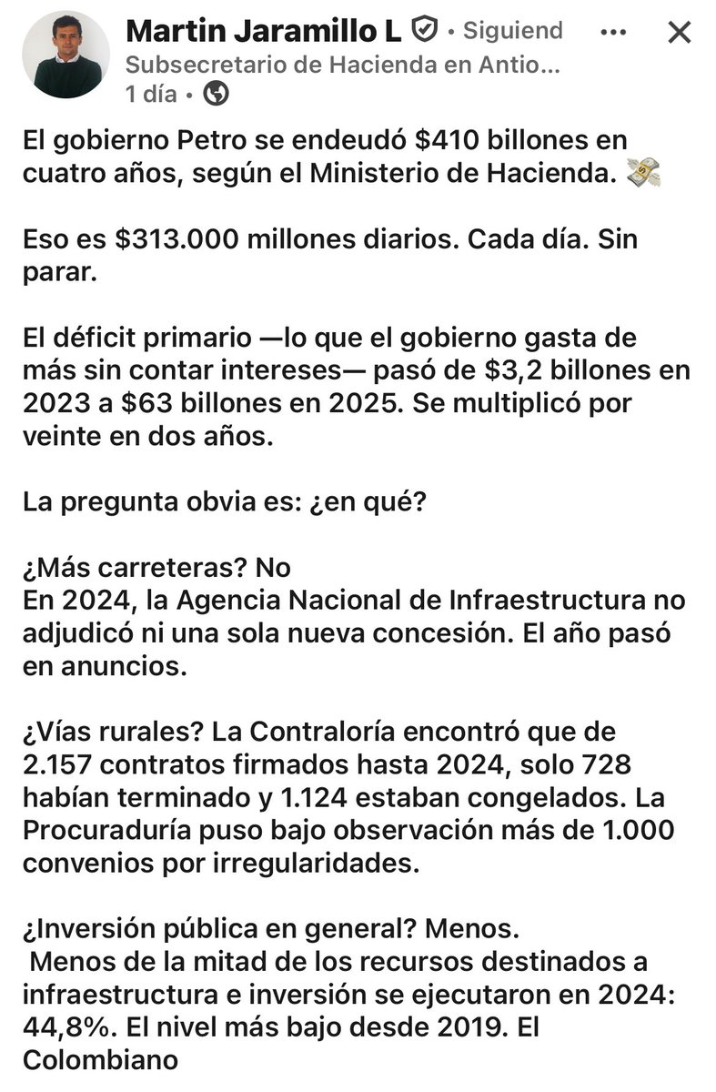 MJCARDONALAW's tweet photo. @petrogustavo Sinvergüenza quebraste el país. 🇨🇴💔 El peor gobierno de la historia. https://t.co/Bts93gCrk2