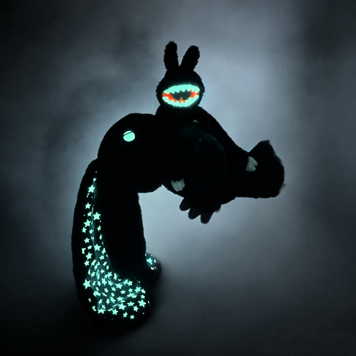 PlushieDreadful's tweet photo. Sleep Paralysis Rabbit is Back in Stock!

This bestie is back to keep you company through restless nights and eerie nightmares. Now featuring glow in the dark details, so your spooky bestie shines after the lights go out.

Available on the Plushie Dreadfuls store ⭐ https://t.co/KTtqtu6sEG