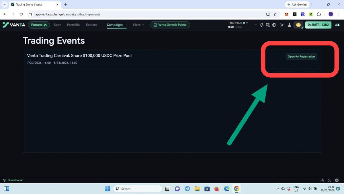 Jebii998's tweet photo. Guide to Carnival trading 🔥🔥

Only For Register To Joined Vanta Trading Carnival! 6 hours to Register! 🚀

Start today on 4hours! Stay tuned! 

@Vanta_exchange https://t.co/uJItdu7Cls