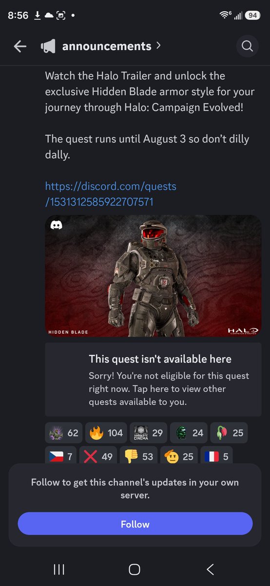 ASadLilMan's tweet photo. @InfoXbox_ The discord quest isnt working still it keeps saying this https://t.co/Oqv6L1ZDCi