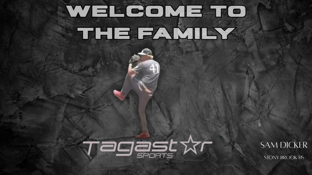 TAGaSTARSPORTS's tweet photo. Proud to officially welcome RHP/1B Sam Dicker to the Tagastar Sports family! #tagastar #tagastarsports #family #letsgo #team #strong https://t.co/oO1IOH0oU8