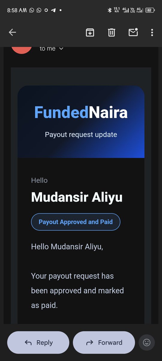 mahfiyafx44's tweet photo. Today I received another payout from FundedNaira. 🎉

Nothing feels better than seeing consistency turn into real rewards. This is proof that discipline, patience, and proper risk management always pay off.

A big thank you to @FundedNaira for building a reliable platform for Nigerian traders. Looking forward to achieving even bigger milestones together.

If you're serious about becoming a funded trader, this is a great place to start.

Join here:
https://t.co/3a2ioawODo

#FundedTrader #Forex #FundedNaira #Trading #Payout #Nigeria