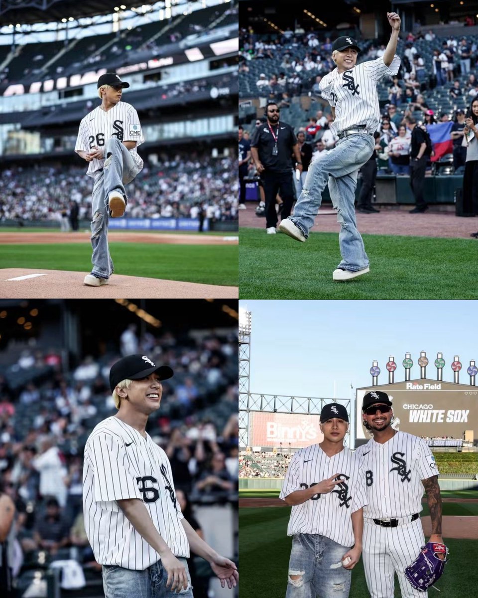 hellopopscope's tweet photo. Josh Cullen Throws the First Pitch at White Sox Game ⚾️

SB19's Josh Cullen was invited to throw the ceremonial first pitch at the Chicago White Sox game in Rate Field, Chicago, as the group prepares to perform at Lollapalooza on July 30.

📸 Chicago White Sox https://t.co/9nn2fHHpGA