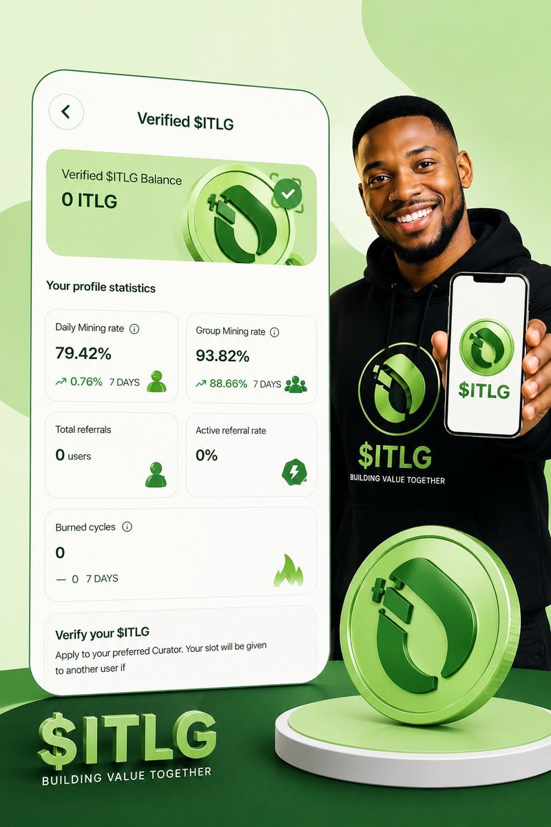sravankumarjup1's tweet photo. > Verify your $ITLG and unlock more opportunities in the InterLink ecosystem. 🚀 Build your network, grow your mining rate, and be part of the future of decentralized value. 💚 #InterLink #ITLG #Web3 #Crypto #BuildValueTogether https://t.co/5iHd8v9o8G