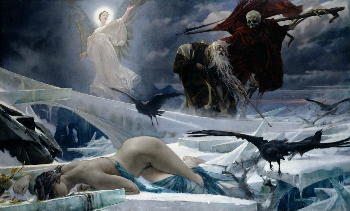 httpsmnemos's tweet photo. “Ahasuerus at the End of the World” Adolf Hirémy-Hirschl 
c. 1888 https://t.co/0rUHXti6ql